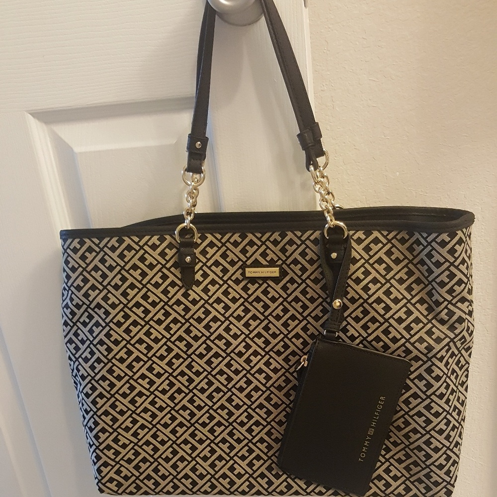 Tommy Hillfiger black large tote